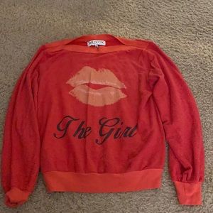 Wild fox red sweater size extra small